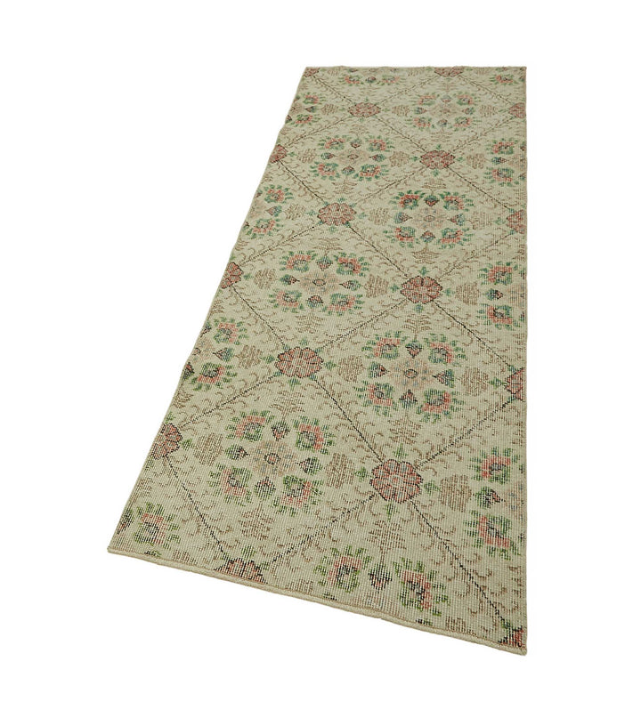2x7 Beige Turkish Vintage Area Rug - 45740