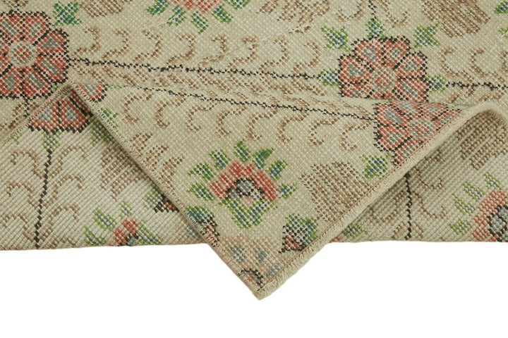 2x7 Beige Turkish Vintage Area Rug - 45740