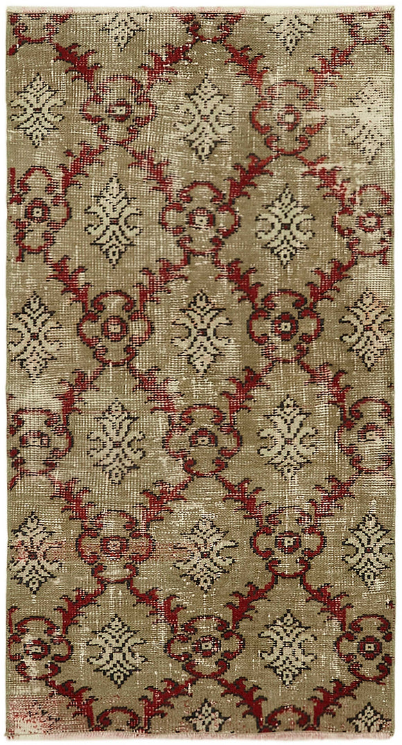 2x4 Beige Turkish Vintage Area Rug - 45745