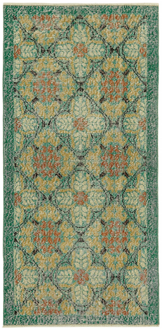 2x5 Blue Turkish Vintage Area Rug - 45747