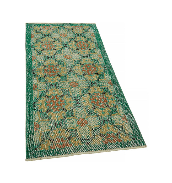 2x5 Blue Turkish Vintage Area Rug - 45747