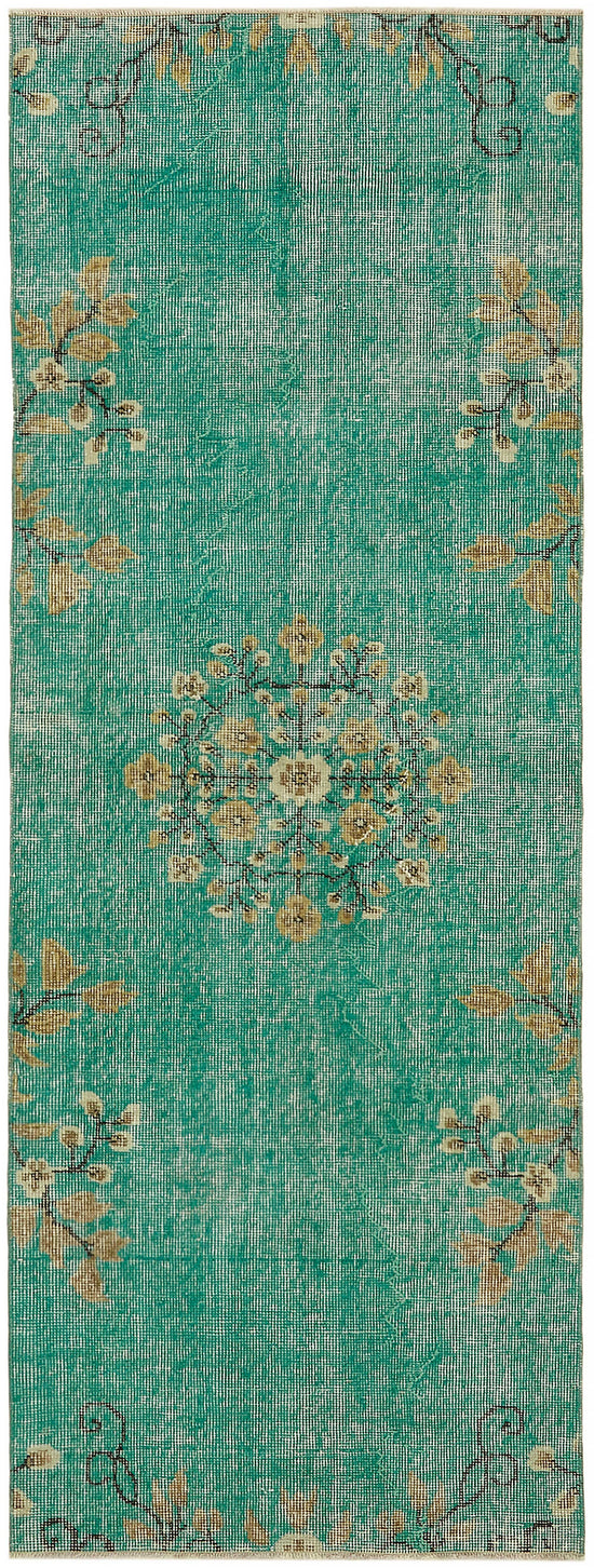 3x7 Blue Turkish Vintage Area Rug - 45758