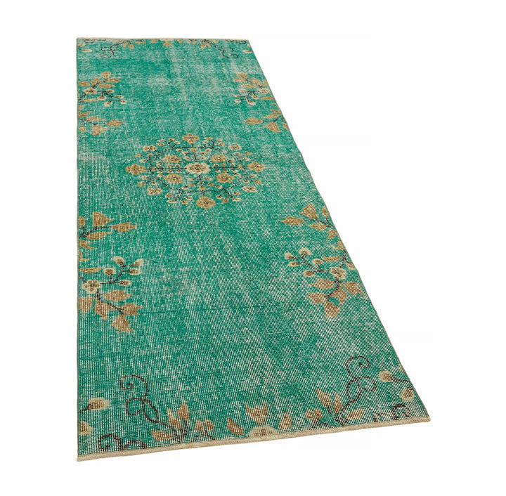 3x7 Blue Turkish Vintage Area Rug - 45758