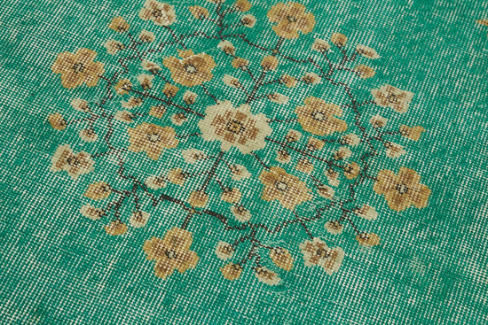 3x7 Blue Turkish Vintage Area Rug - 45758