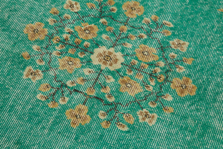 3x7 Blue Turkish Vintage Area Rug - 45758