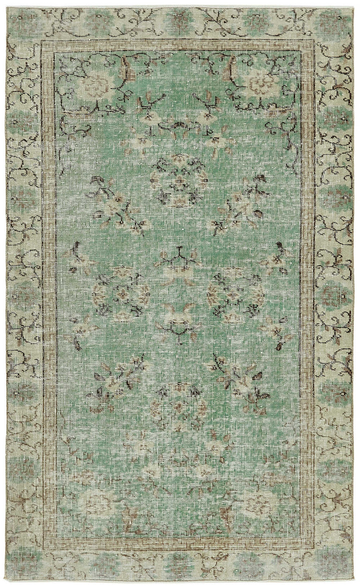 4x6 Blue Turkish Vintage Area Rug - 45759