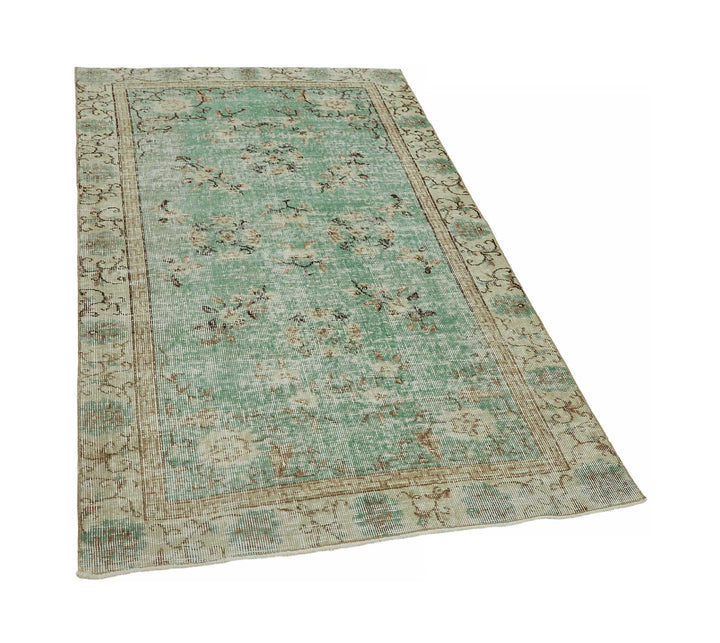 4x6 Blue Turkish Vintage Area Rug - 45759
