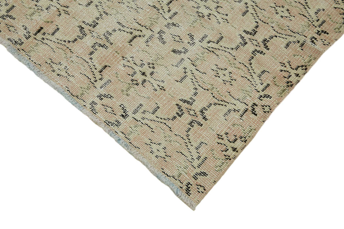 4x5 Beige Turkish Vintage Area Rug - 45760