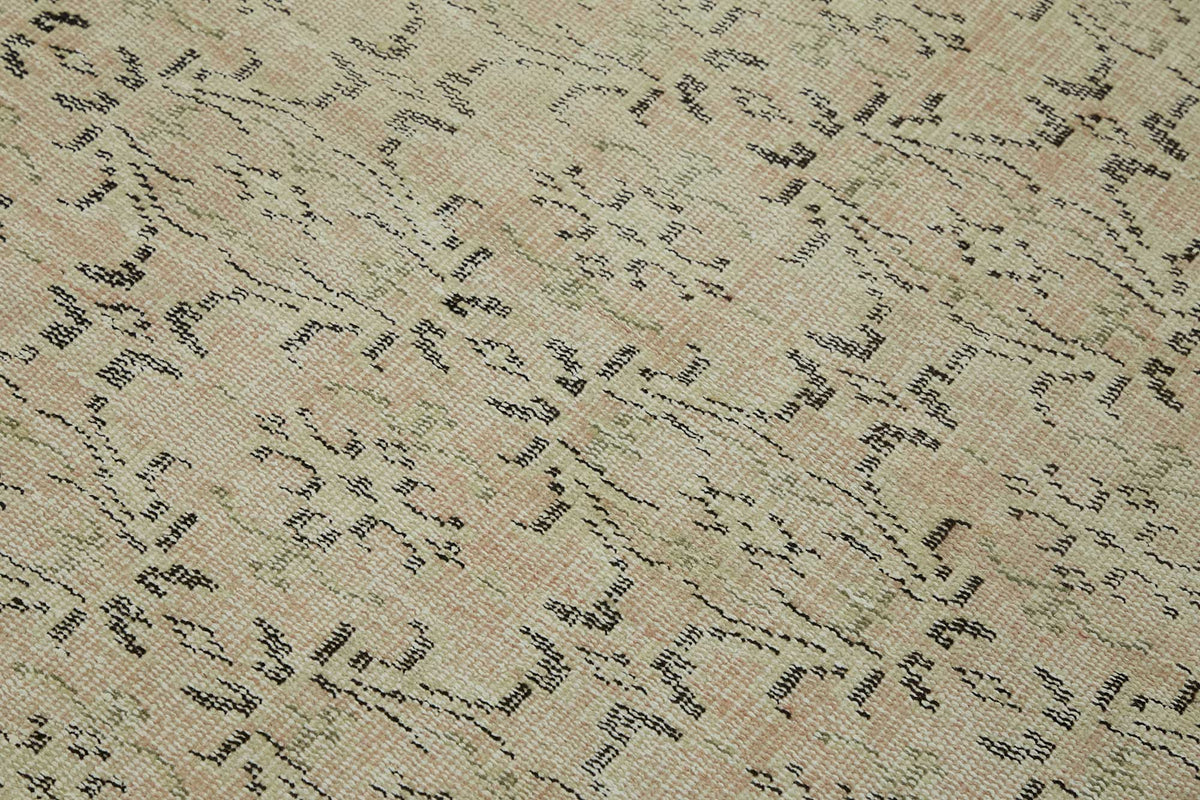 4x5 Beige Turkish Vintage Area Rug - 45760