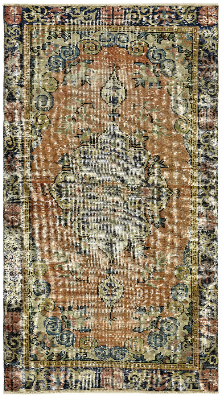 3x6 Red Turkish Vintage Area Rug - 45761