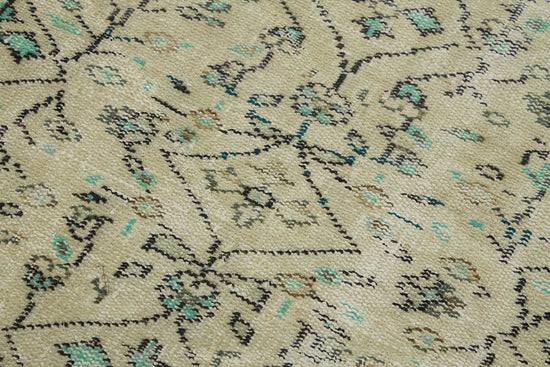 3x7 Beige Turkish Vintage Area Rug - 45763