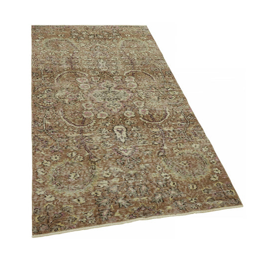 3x6 Brown Turkish Vintage Area Rug - 45764