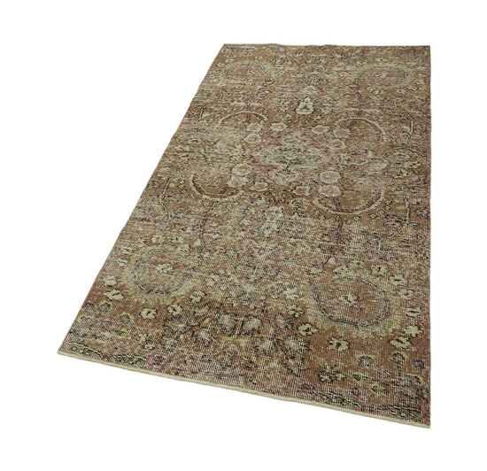 3x6 Brown Turkish Vintage Area Rug - 45764