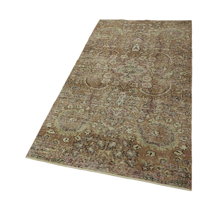 3x6 Brown Turkish Vintage Area Rug - 45764