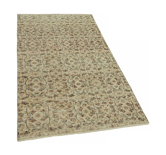 3x6 Beige Turkish Vintage Area Rug - 45767