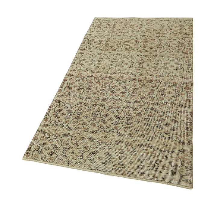 3x6 Beige Turkish Vintage Area Rug - 45767