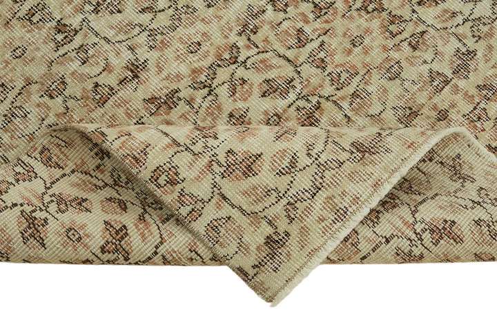 3x6 Beige Turkish Vintage Area Rug - 45767