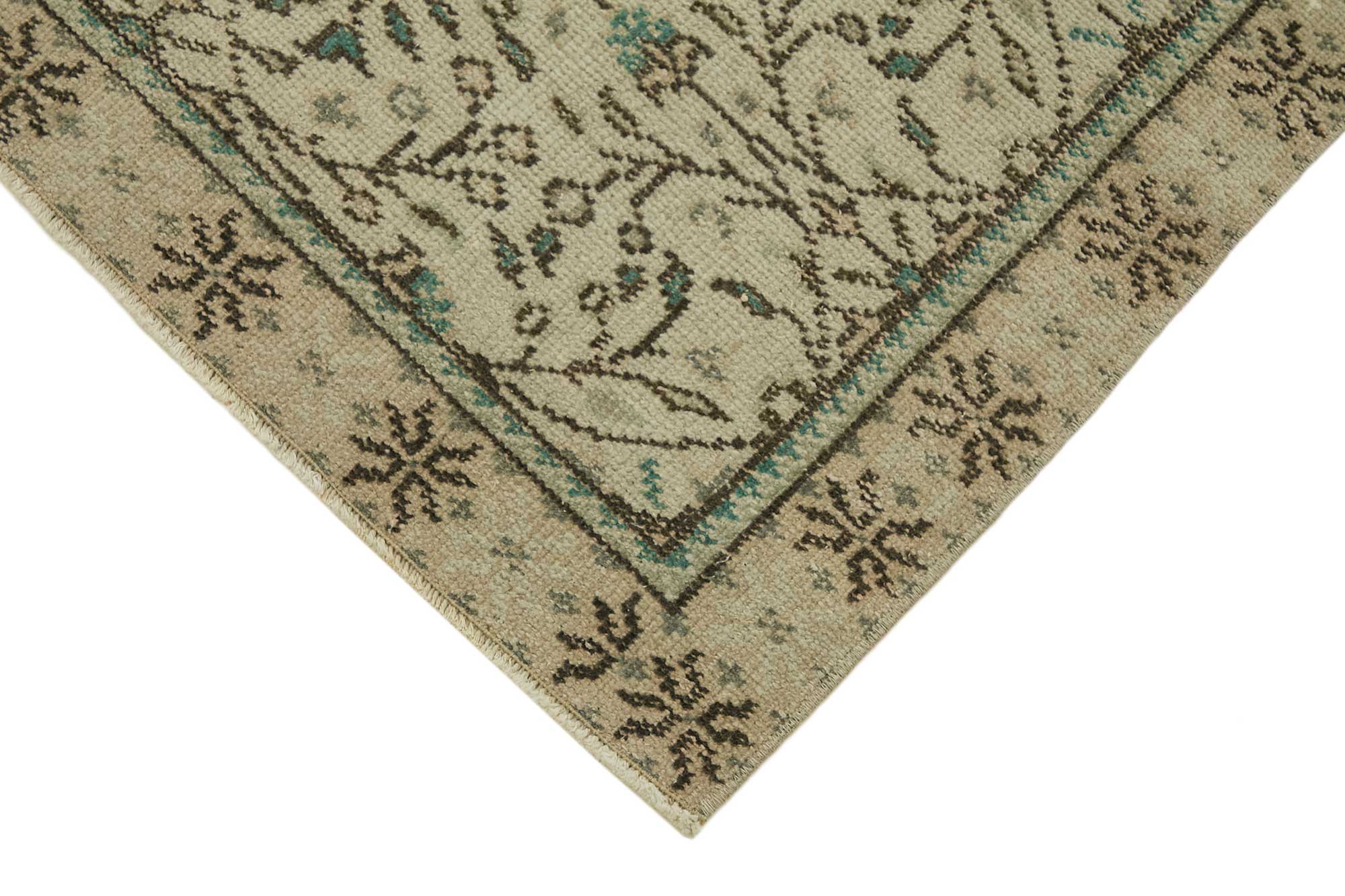 3x6 Beige Turkish Vintage Area Rug - 45768