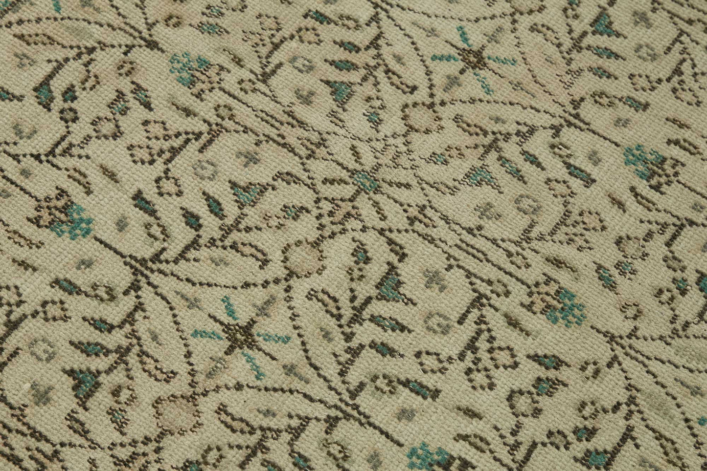 3x6 Beige Turkish Vintage Area Rug - 45768