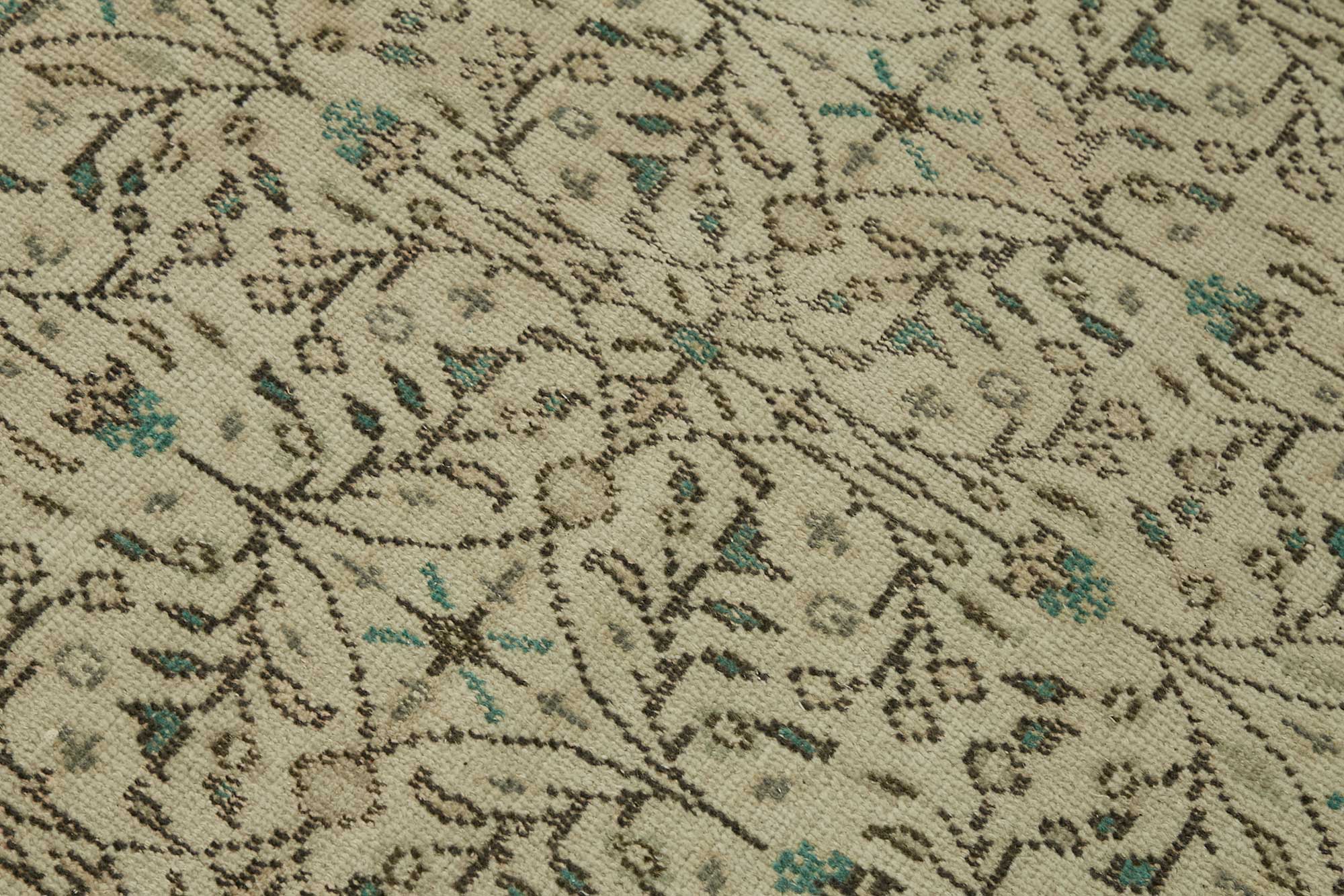 3x6 Beige Turkish Vintage Area Rug - 45768