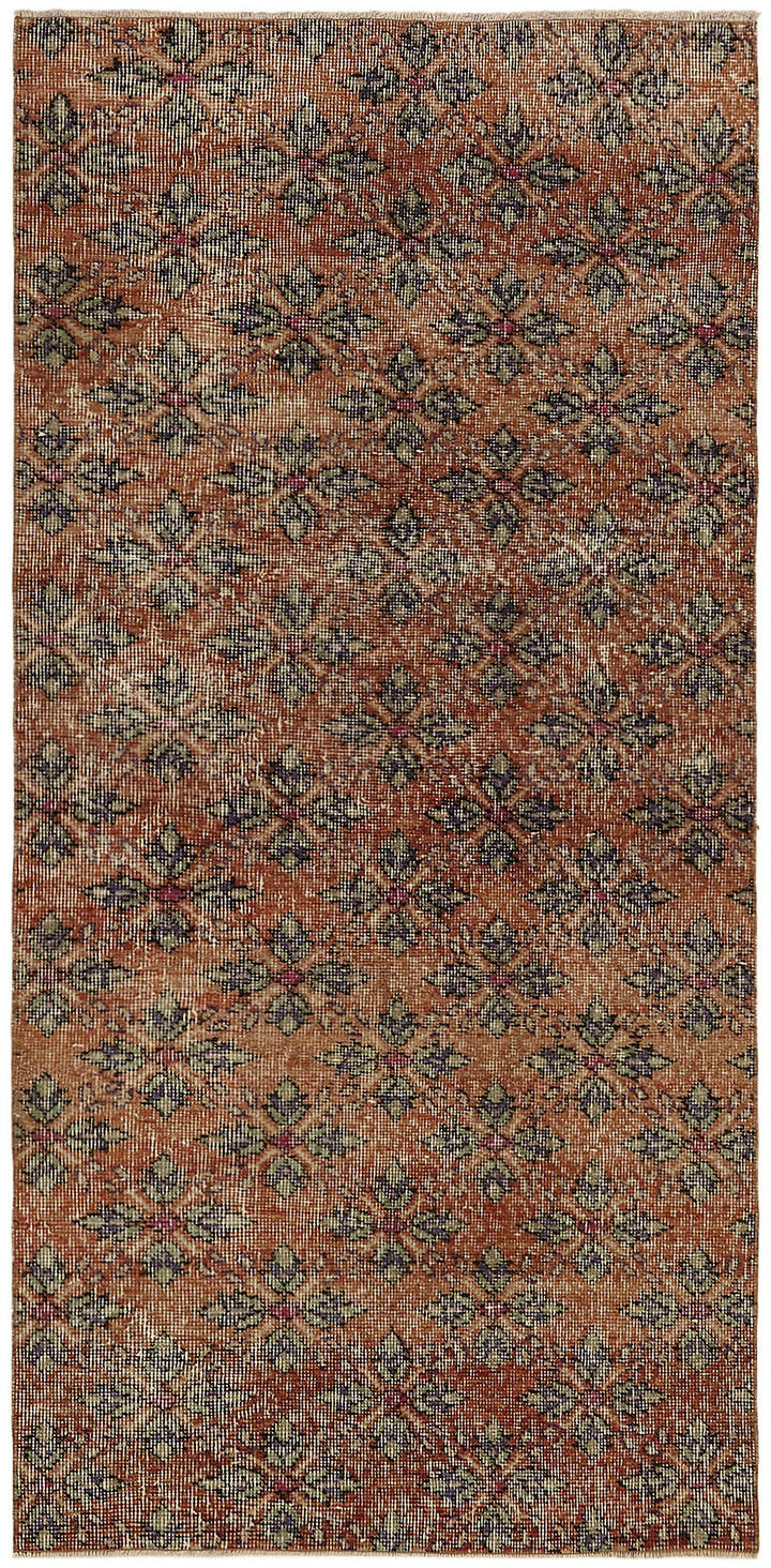 3x6 Red Turkish Vintage Area Rug - 45770