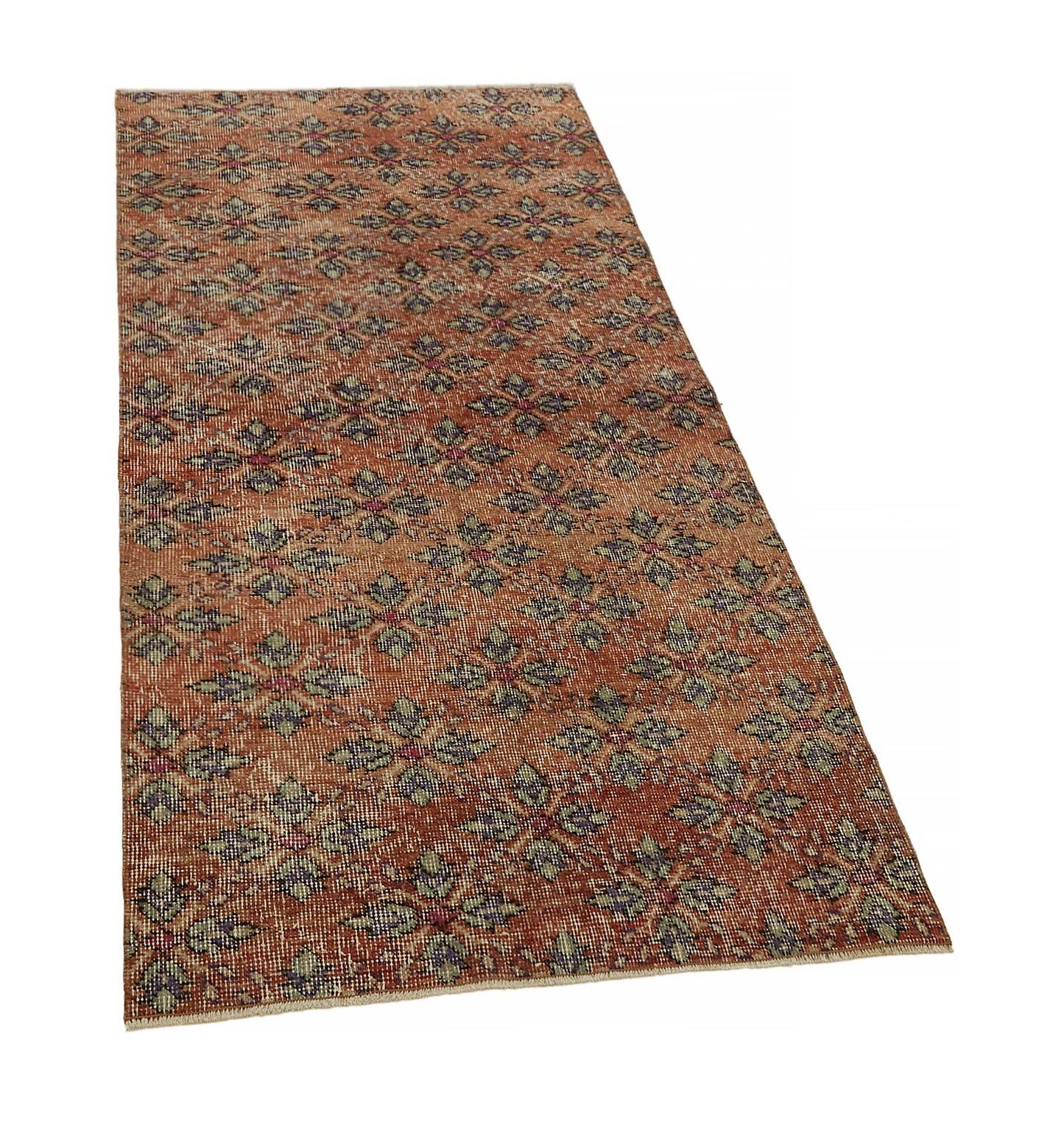 3x6 Red Turkish Vintage Area Rug - 45770