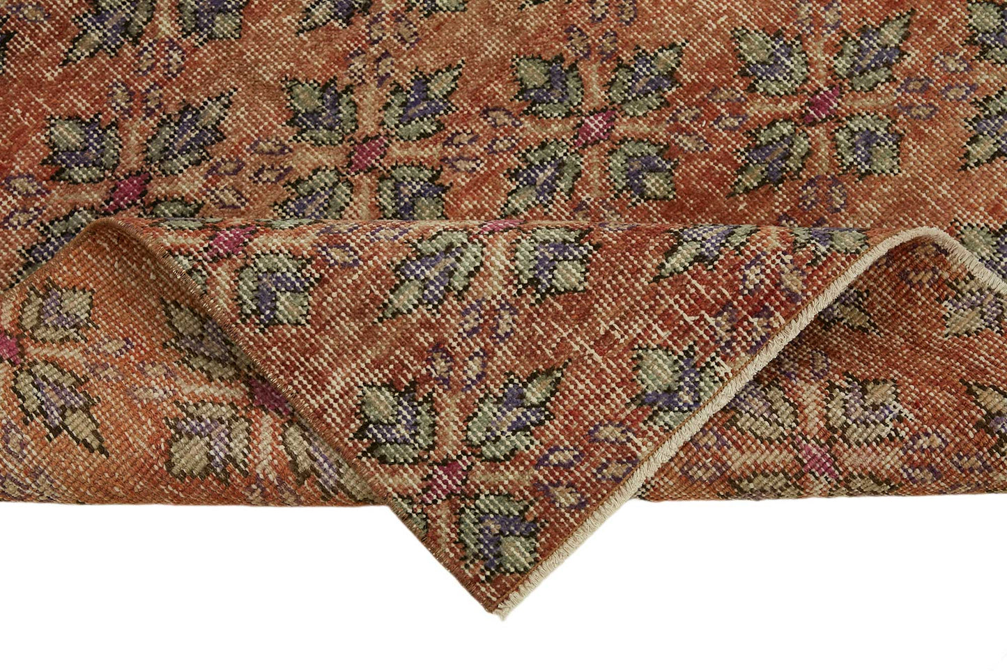 3x6 Red Turkish Vintage Area Rug - 45770