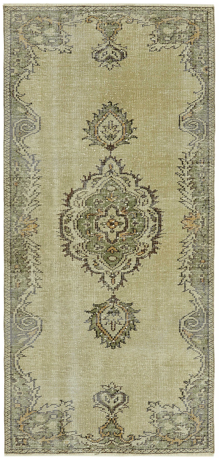 3x6 Beige Turkish Vintage Area Rug - 45772