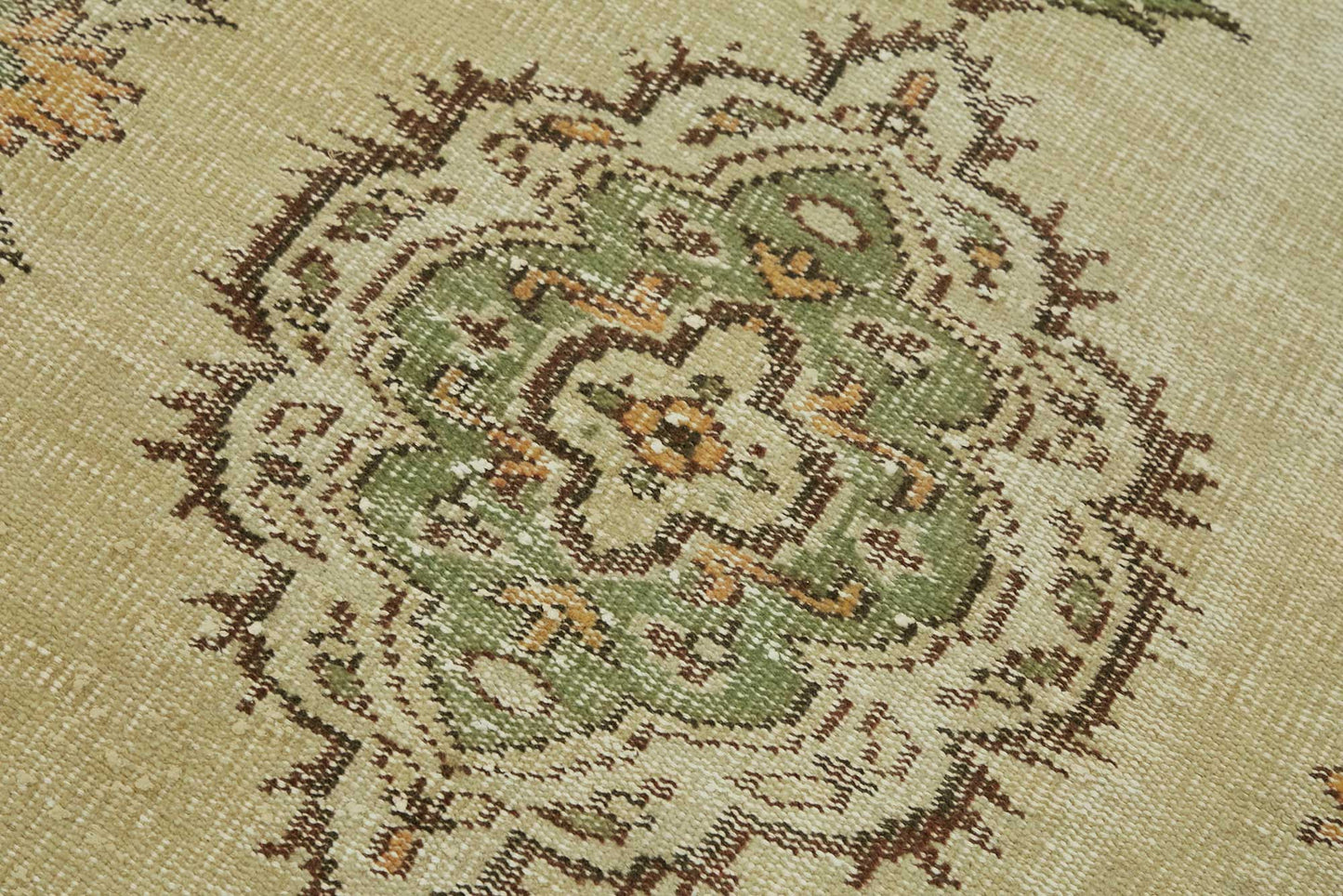 3x6 Beige Turkish Vintage Area Rug - 45772