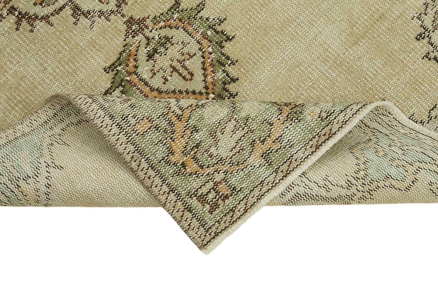 3x6 Beige Turkish Vintage Area Rug - 45772