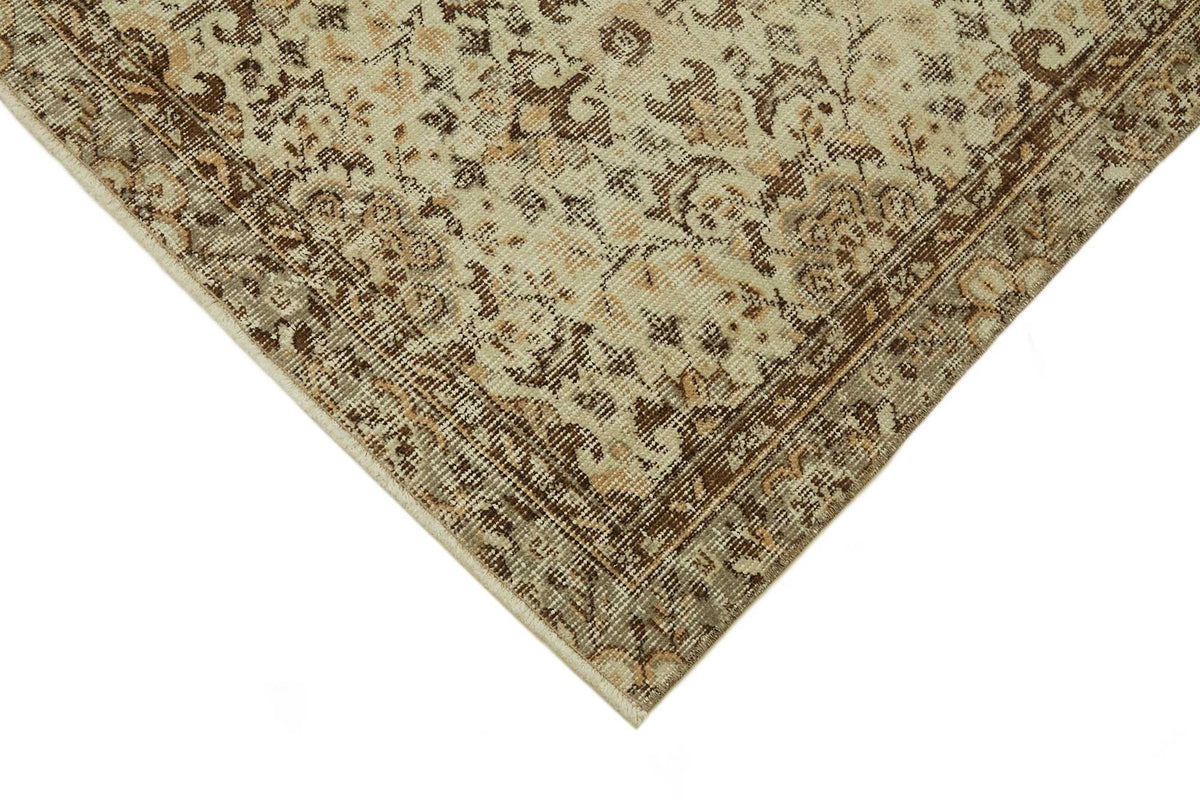 4x8 Beige Turkish Vintage Area Rug - 45773