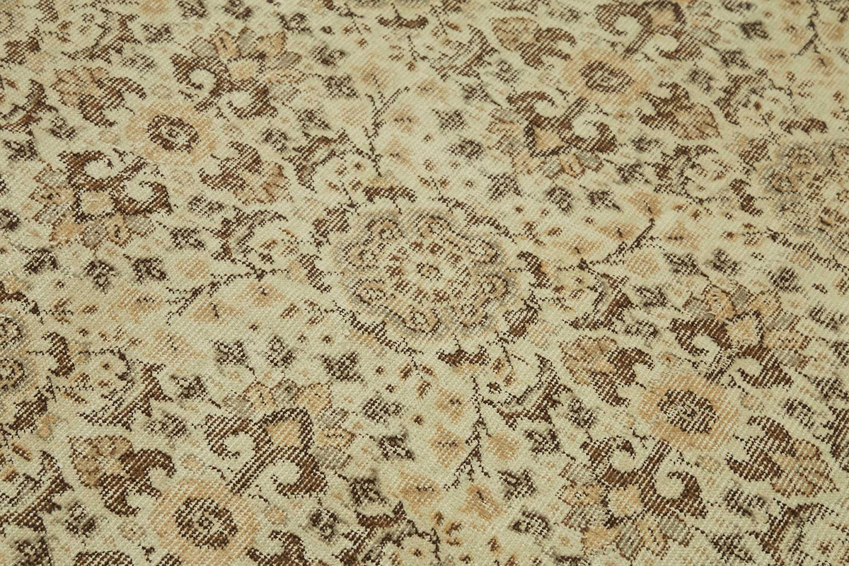 4x8 Beige Turkish Vintage Area Rug - 45773