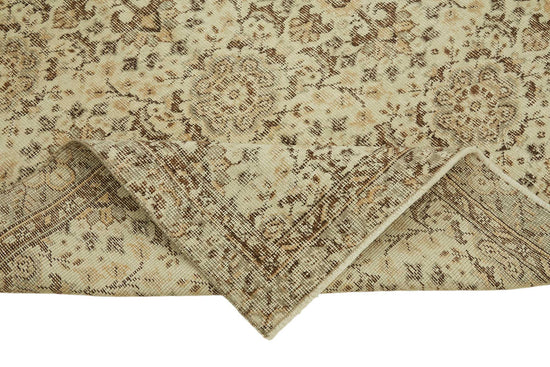 4x8 Beige Turkish Vintage Area Rug - 45773