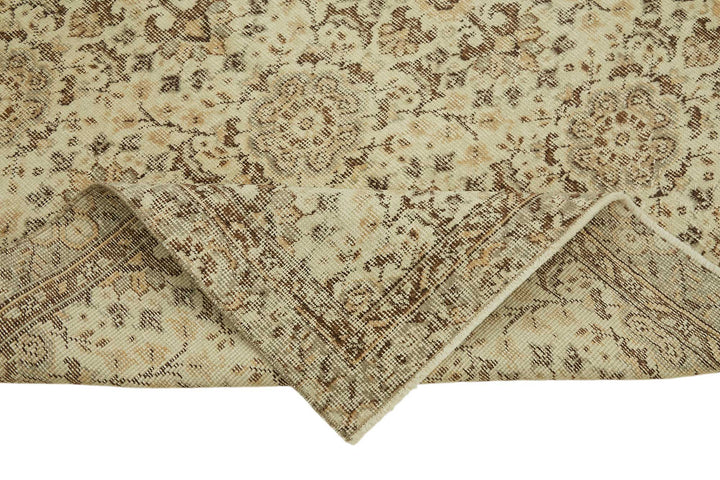 4x8 Beige Turkish Vintage Area Rug - 45773