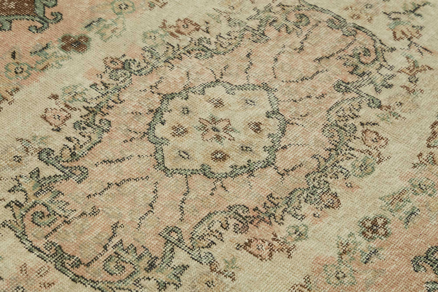 4x7 Beige Turkish Vintage Area Rug - 45774