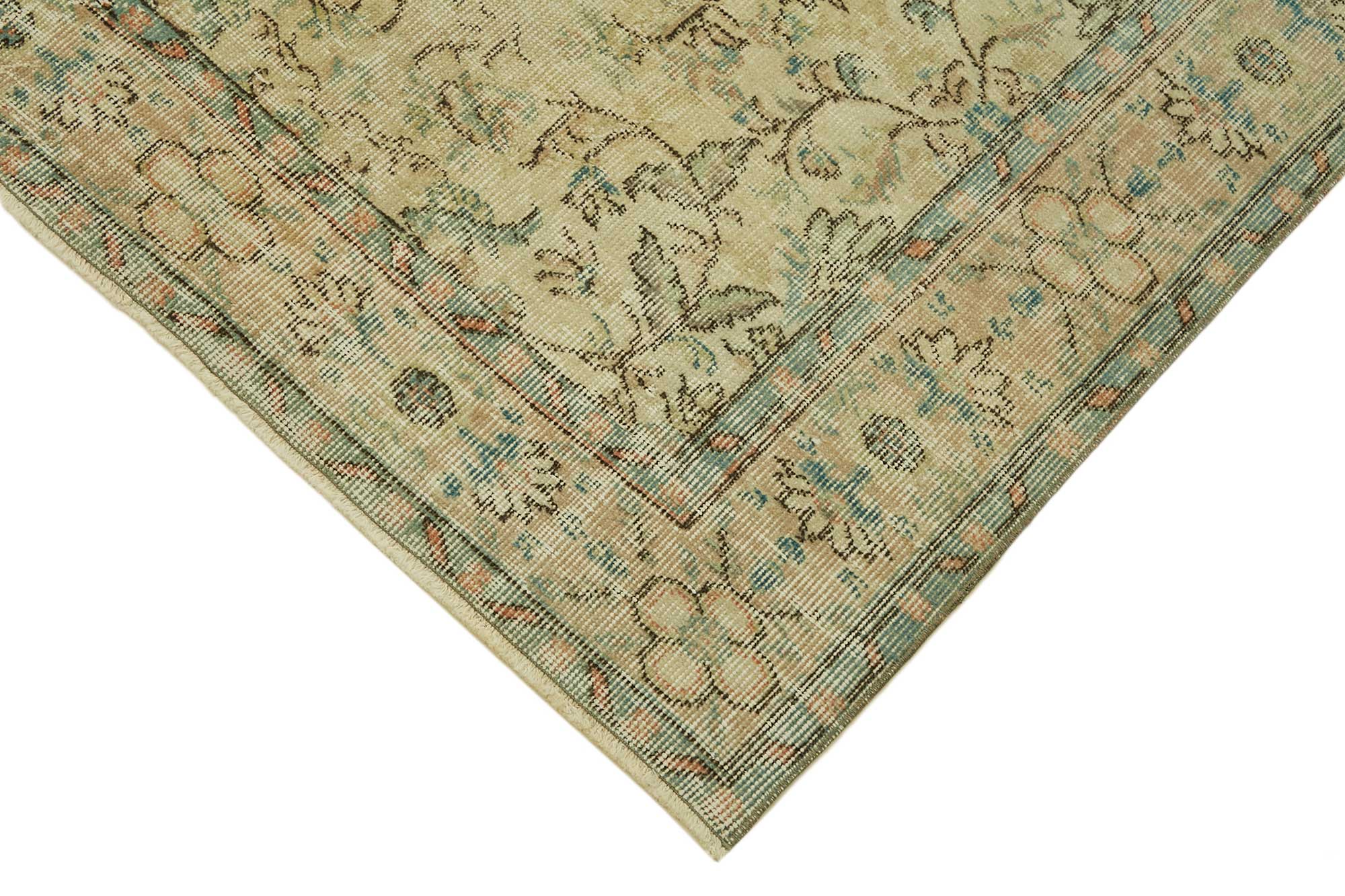 4x6 Beige Turkish Vintage Area Rug - 45775