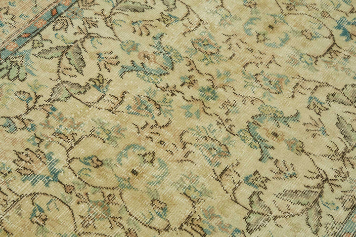 4x6 Beige Turkish Vintage Area Rug - 45775
