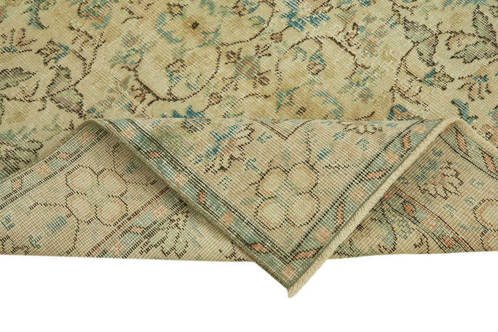 4x6 Beige Turkish Vintage Area Rug - 45775