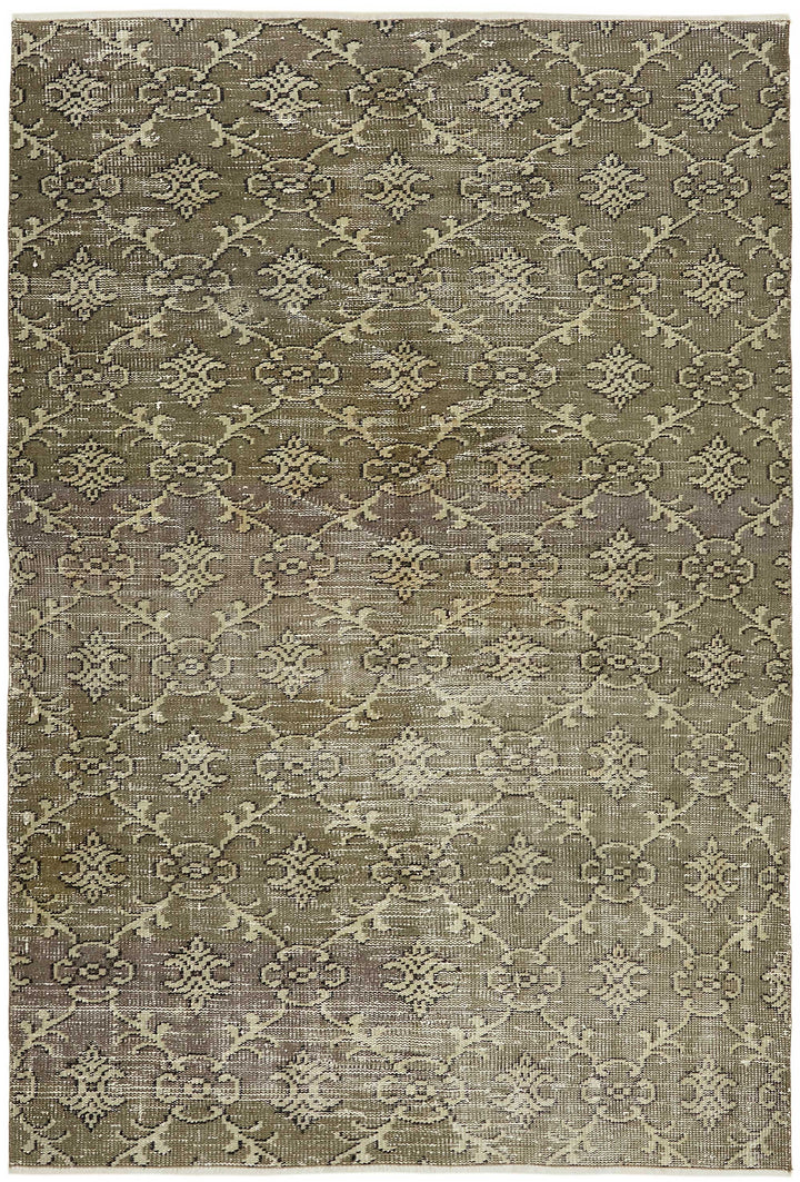 5x7 Brown Turkish Vintage Area Rug - 45776