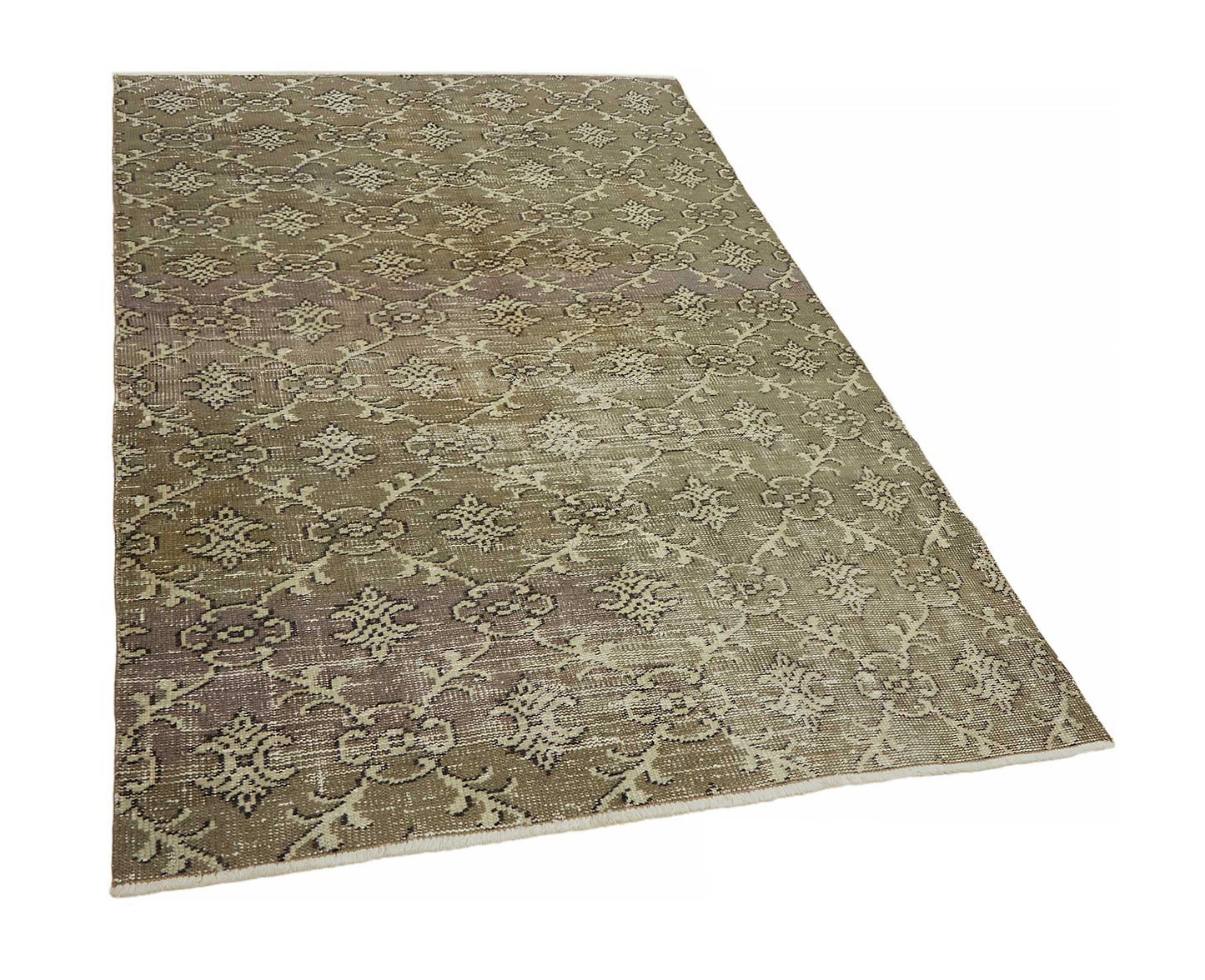 5x7 Brown Turkish Vintage Area Rug - 45776