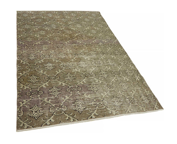 5x7 Brown Turkish Vintage Area Rug - 45776