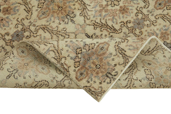 4x7 Beige Turkish Vintage Area Rug - 45777