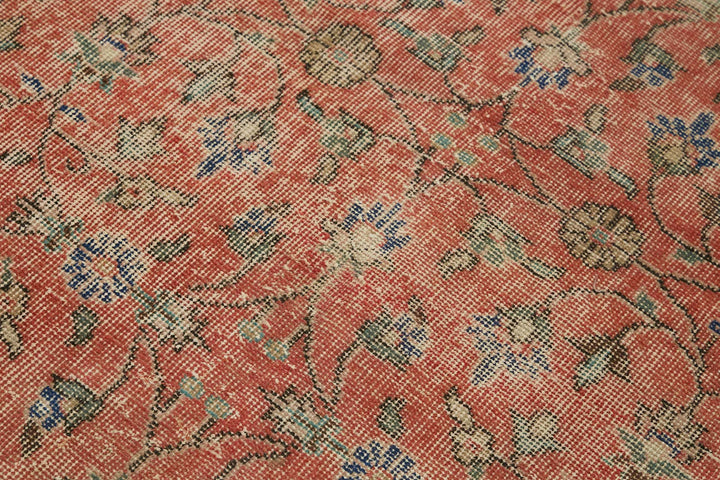 4x7 Red Turkish Vintage Area Rug - 45780