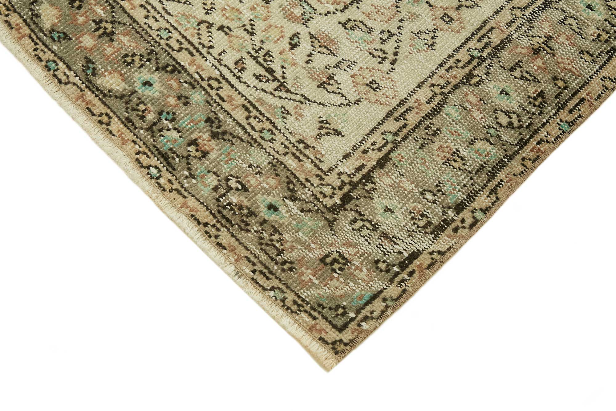 4x7 Beige Turkish Vintage Area Rug - 45781