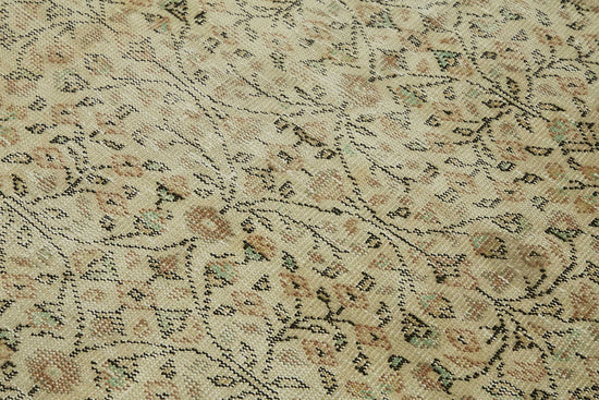 4x7 Beige Turkish Vintage Area Rug - 45781