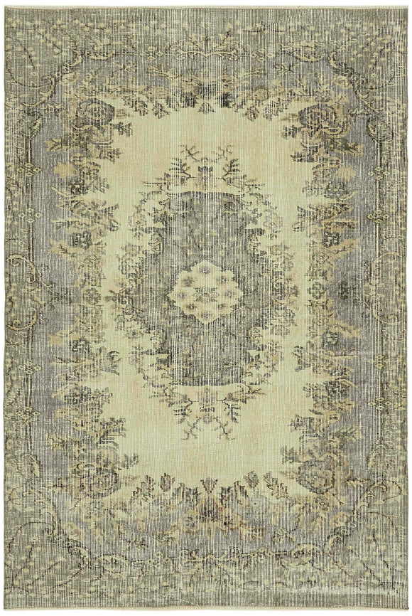 5x7 Beige Turkish Vintage Area Rug - 45784