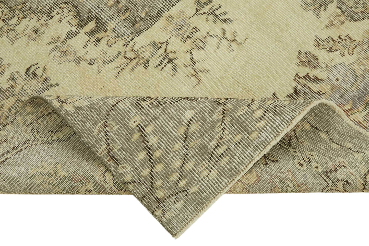 5x7 Beige Turkish Vintage Area Rug - 45784