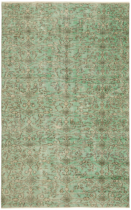 5x7 Turquoise Turkish Vintage Area Rug - 45785