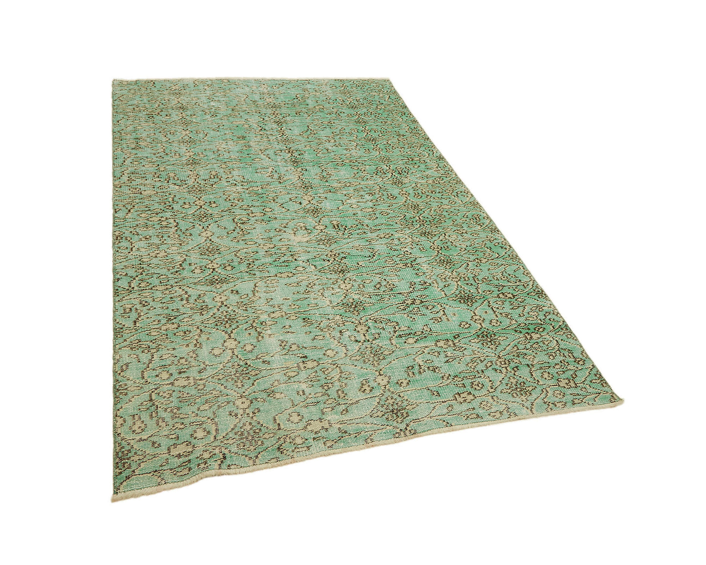 5x7 Turquoise Turkish Vintage Area Rug - 45785