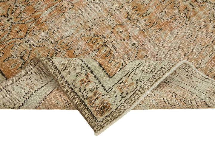 5x7 Beige Turkish Vintage Area Rug - 45786